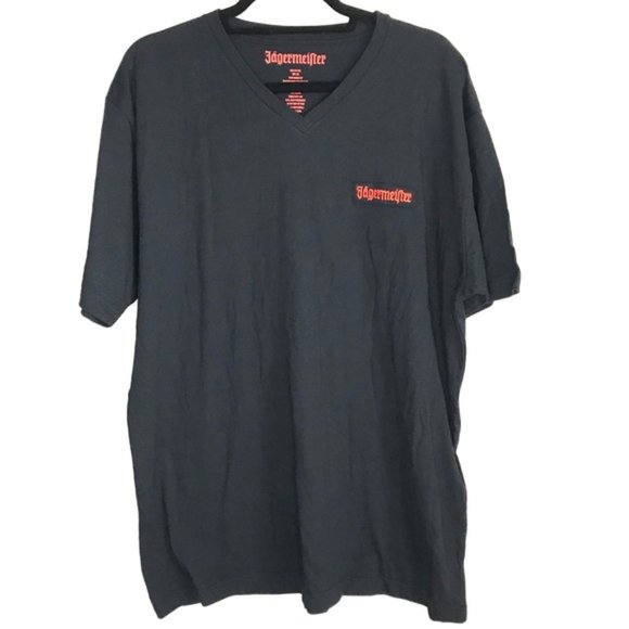 Jagermeister Men’s Limited Edition Black V-Neck Short Sleeve T-Shirt Size XXL - Picture 1 of 8